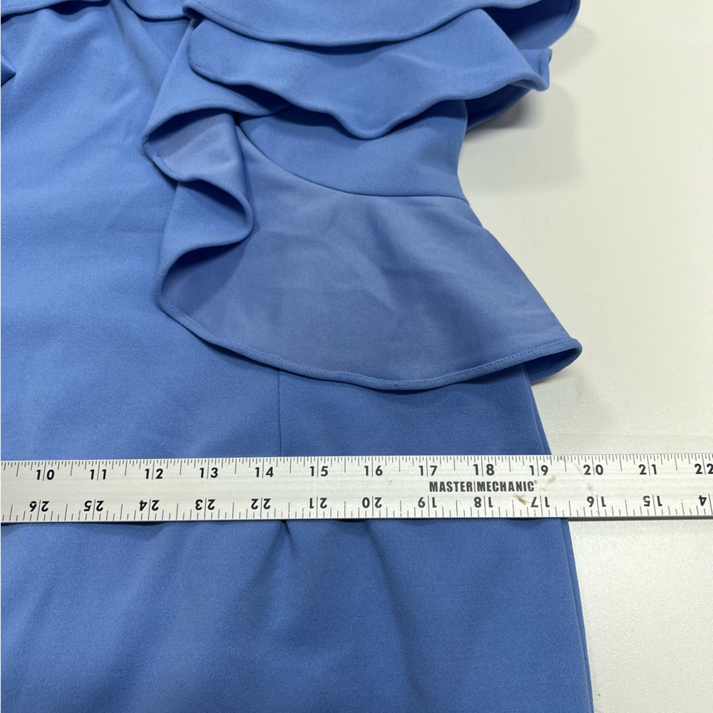 Alexia Admor Light Blue Strapless Cascading Ruffles Mini Dress New With Tags 14 - Picture 9 of 16